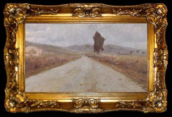 framed  Amedeo Modigliani Petite route de Toscane (mk38), ta009-2